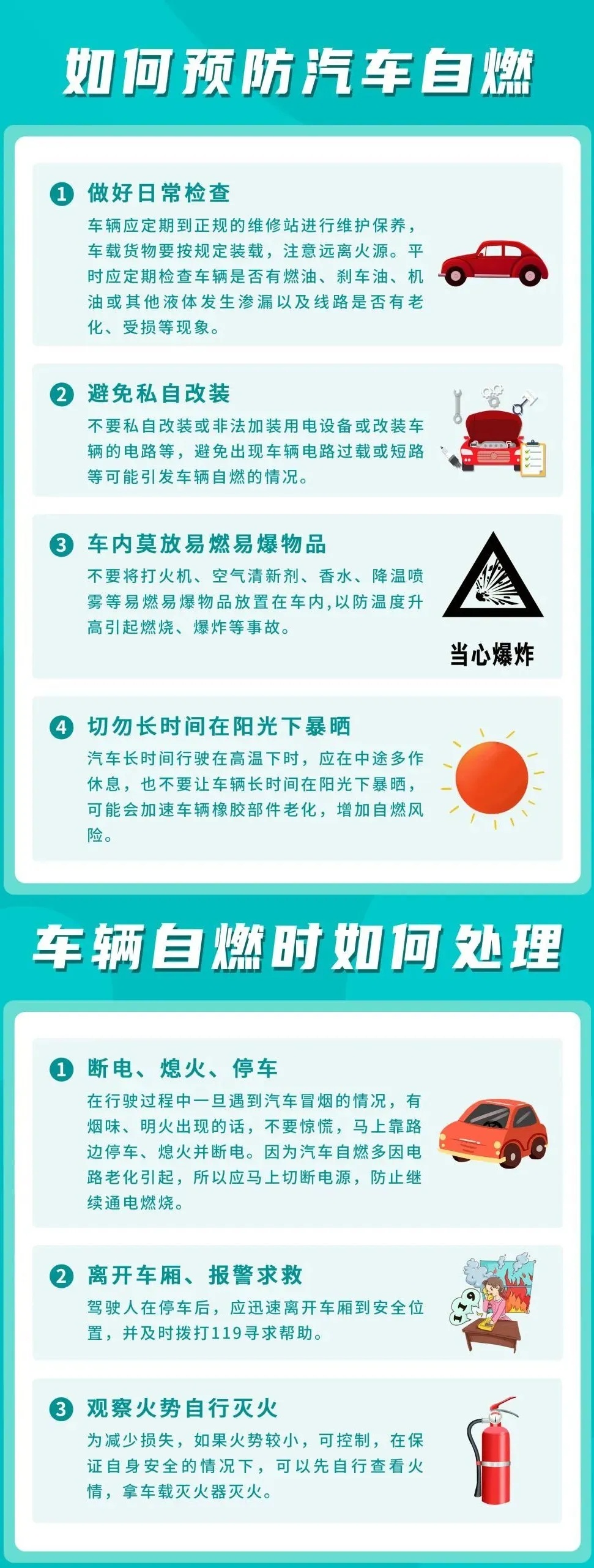 如何预防汽车自燃？