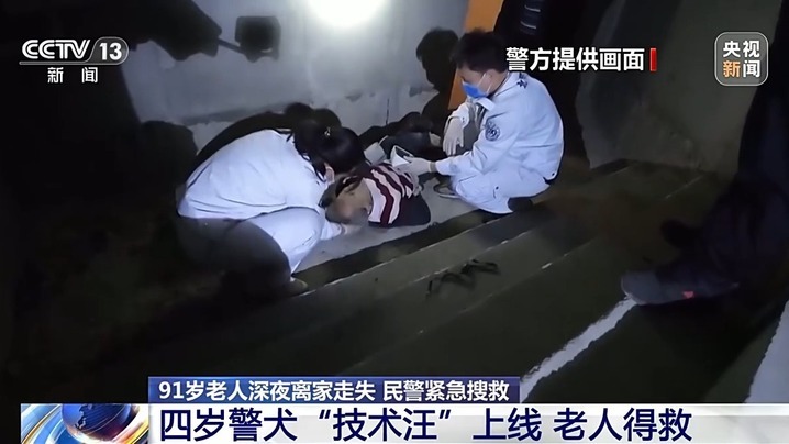 老人走失20多小时成功找回 “汪汪队”立大功! 老人走失20多小时成功找回 “汪汪队”立大功!