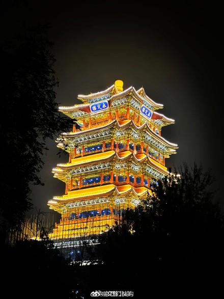 夜景打卡！门头沟永定楼焕新点亮