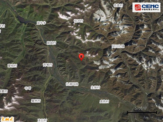 四川甘孜州石渠县发生3.4级地震