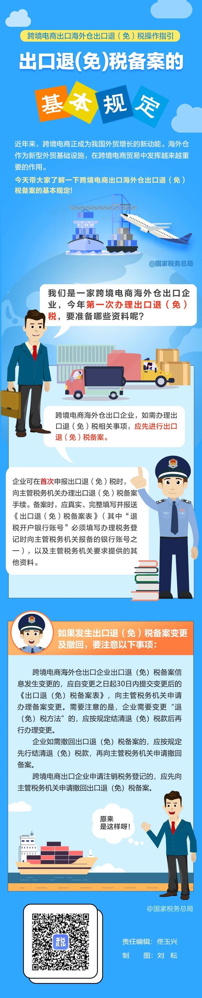 跨境电商出口海外仓企业:出口退(免)税备案基本规定请收好