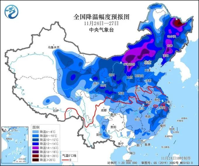 刚刚，天津寒潮预警！大风+雨雪这时上线→