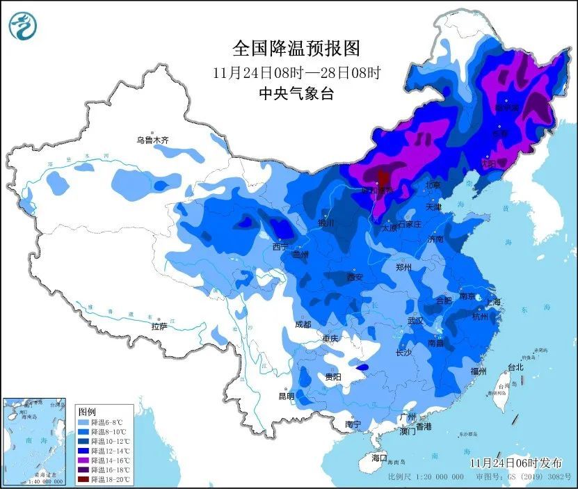 寒潮将影响我国大部地区！内蒙古东北等地有强降雪