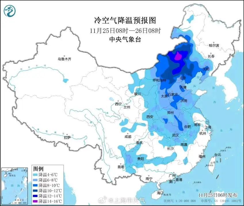 上海冲刺入冬！寒潮马上影响上海，最低仅1℃，今天晚高峰还将…