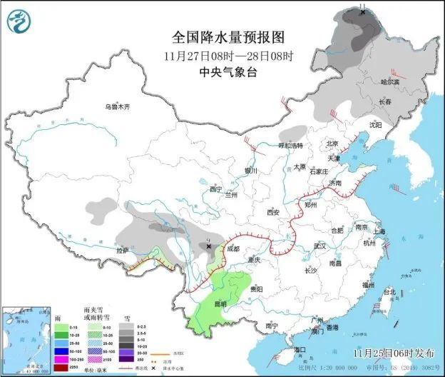 寒潮影响我国中东部地区！东北、内蒙古等地有暴雪
