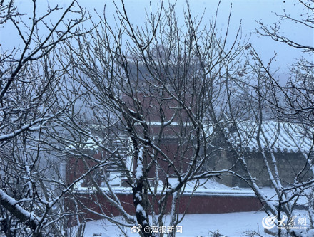 泰山迎来今冬首场降雪