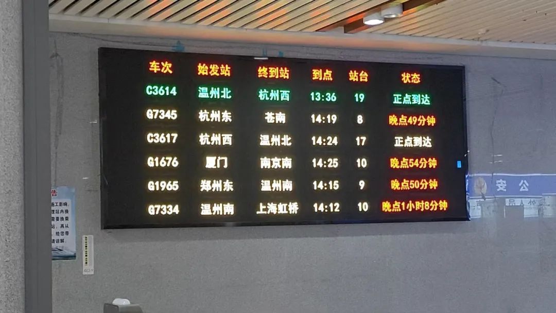 杭州东站部分高铁晚点！到上海虹桥要晚1个多小时？最新通报来了