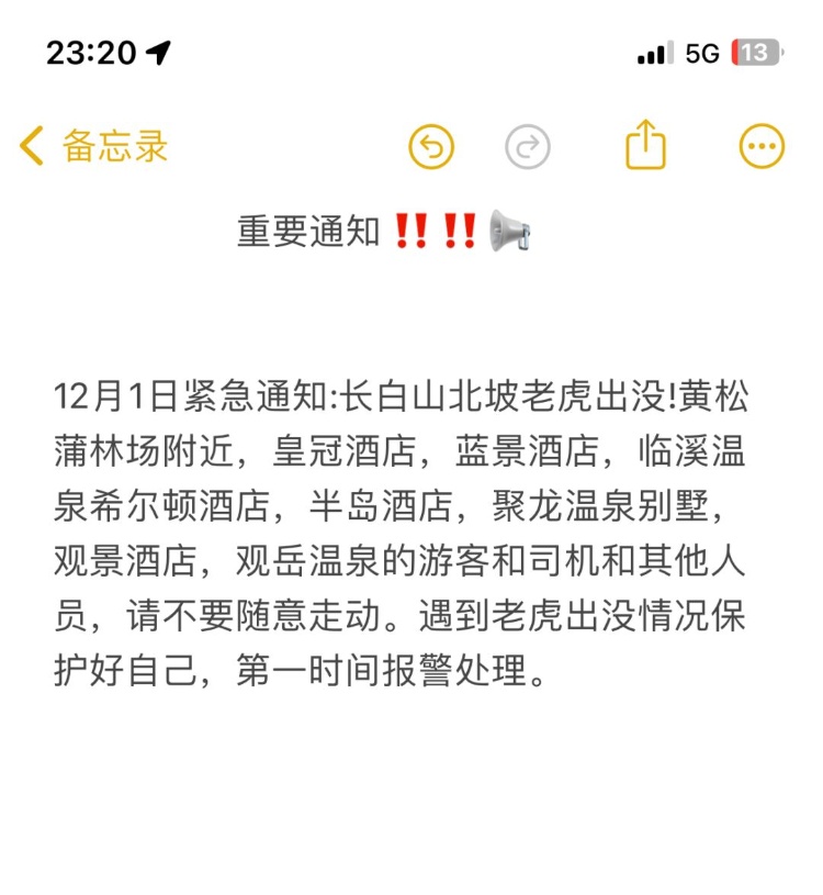 一广东游客称在长白山拍到野生东北虎,林业部门回应 一广东游客称在长白山拍到野生东北虎,林业部门回应