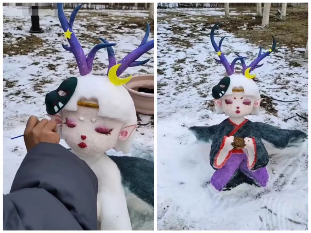 获赞500万！重庆妹子远嫁吉林后，因雪人堆得好走红！