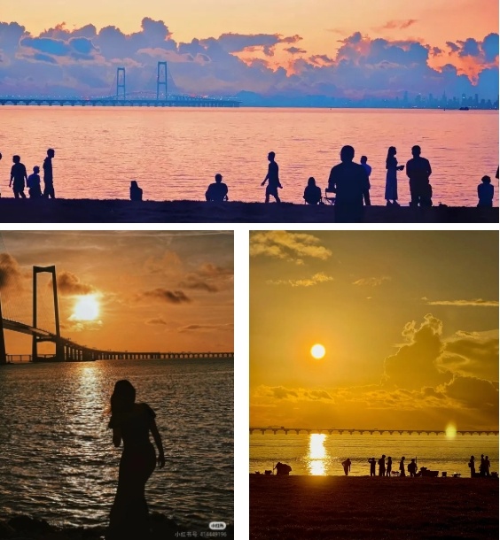 深中通道的绝美“悬日”，你见过吗？