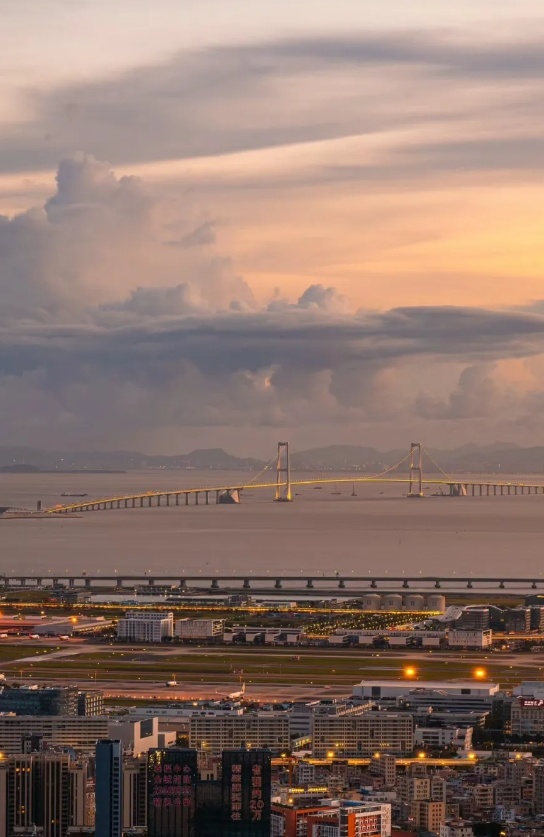 深中通道的绝美“悬日”，你见过吗？