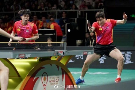 国乒力克韩国队，王楚钦单双打双线作战贡献4分