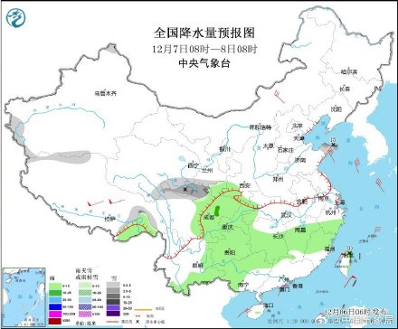 西南江南等地多阴雨 弱冷空气影响长江以北地区