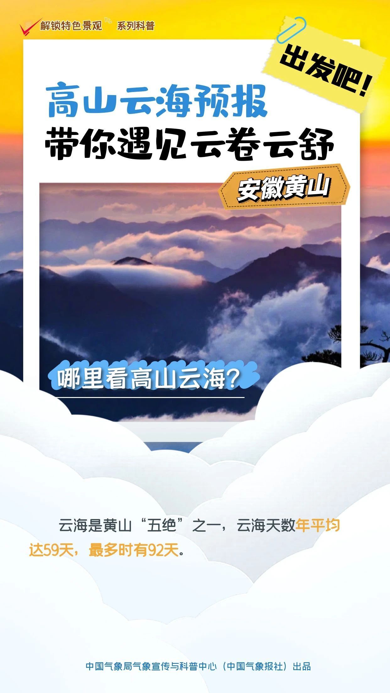 解锁特色景观丨“高山云海预报” 带你遇见云卷云舒