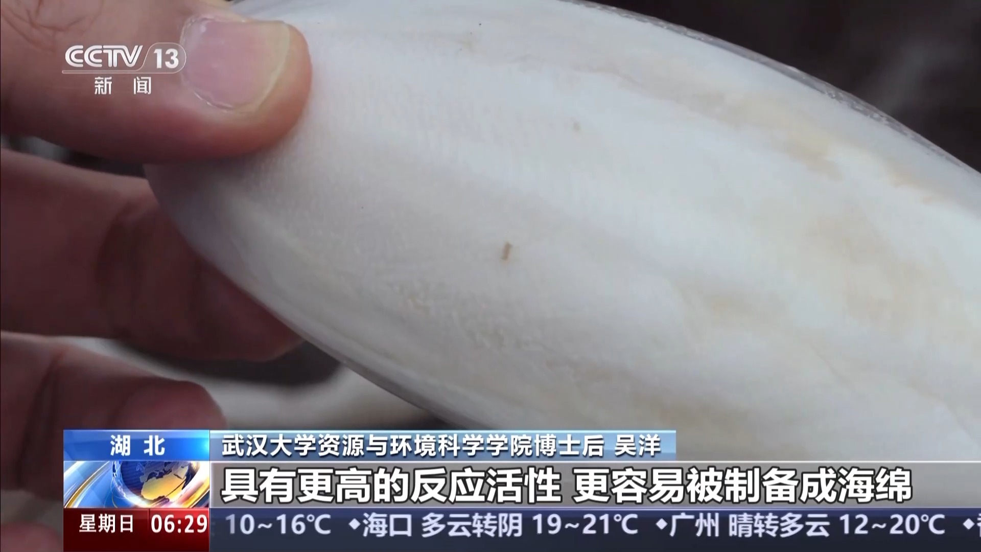 超强吸附 还能生物降解 这块变废为宝的海绵不一般