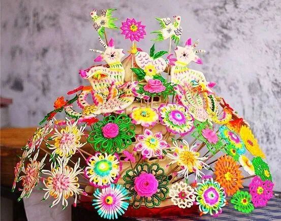 当东北冰雕与山西花馍在冬天相遇！赶紧让南方小伙伴羡慕一下～