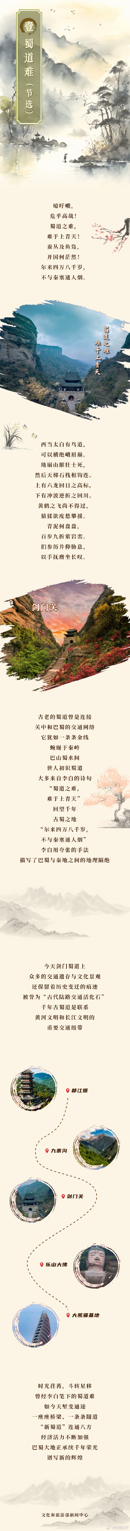 跟着旅游博主李白游中国 | 蜀道之难,难于上青天 跟着旅游博主李白游中国 | 蜀道之难,难于上青天