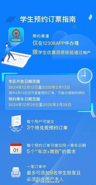 长三角铁路2025年寒假学生票预售期外预约服务上线
