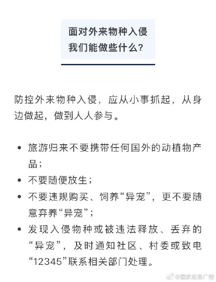 警惕!男子非法引进外来入侵物种获刑 警惕!男子非法引进外来入侵物种获刑