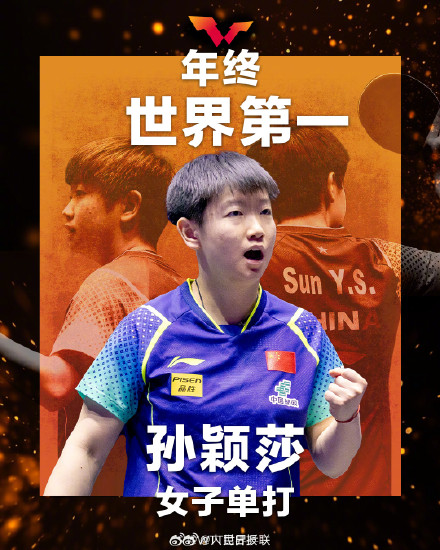 祝贺！国际乒联公布年终世界第一
