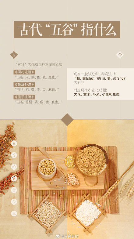 知识帖！一组图了解五谷的前世今生