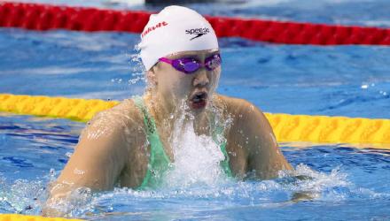 游泳短池世锦赛 中国队包揽男、女100米蛙泳金牌