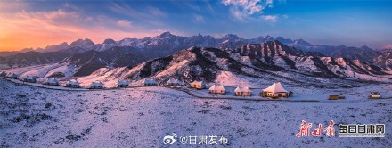 静如天籁之地  移步皆是大景 冬日天祝马牙雪山美出新“镜”界