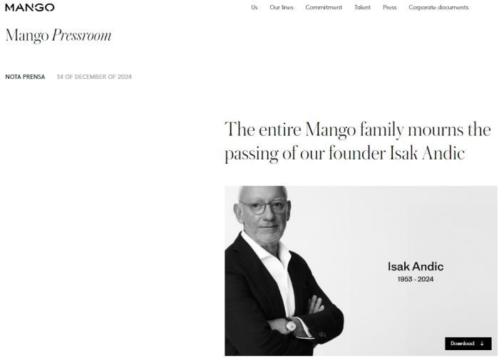 西班牙时尚界亿万富翁意外去世 徒步时摔落150米悬崖