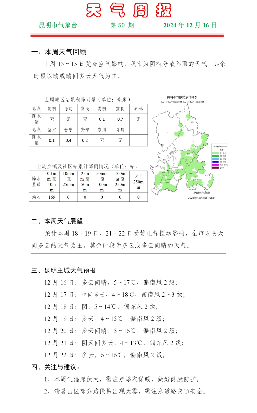 云南将迎两轮弱降温降雨！这些地方注意→