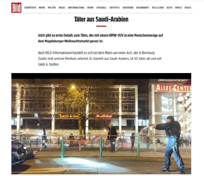 德国新年市场遇恐袭,汽车冲入人群致数十人伤亡!嫌疑人为精神科医生,目击者发声 德国新年市场遇恐袭,汽车冲入人群致数十人伤亡!嫌疑人为精神科医生,目击者发声