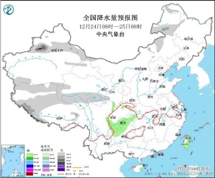 东部和南部海区有偏北大风 新疆北部西藏等地有明显降雪