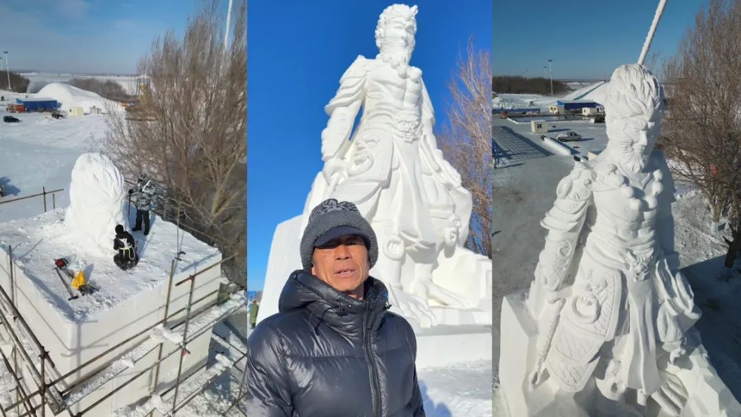 “黑悟空”雪雕遭嘲讽，雪雕师傅回应：当时还没完工，打算再做一个