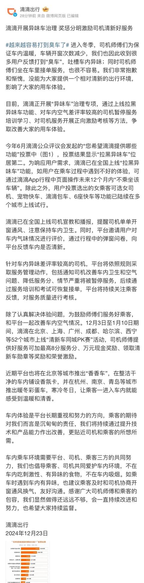 “越来越容易打到臭车！”网友吐槽冲上热搜，滴滴致歉！