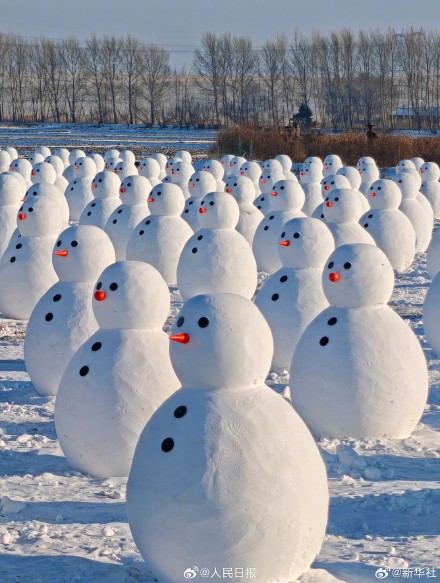 大雪人算是让尔滨玩明白了