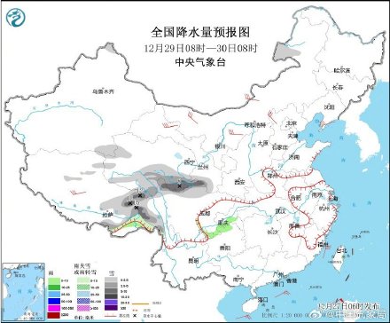 冷空气继续影响中东部地区 西藏南部等地将有强降雪