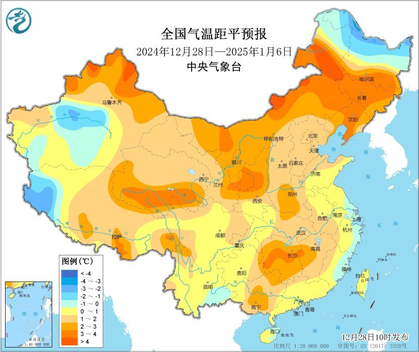 全国大部降水偏少气温偏高 2025年1月1-3日，冷空气影响中东部地区