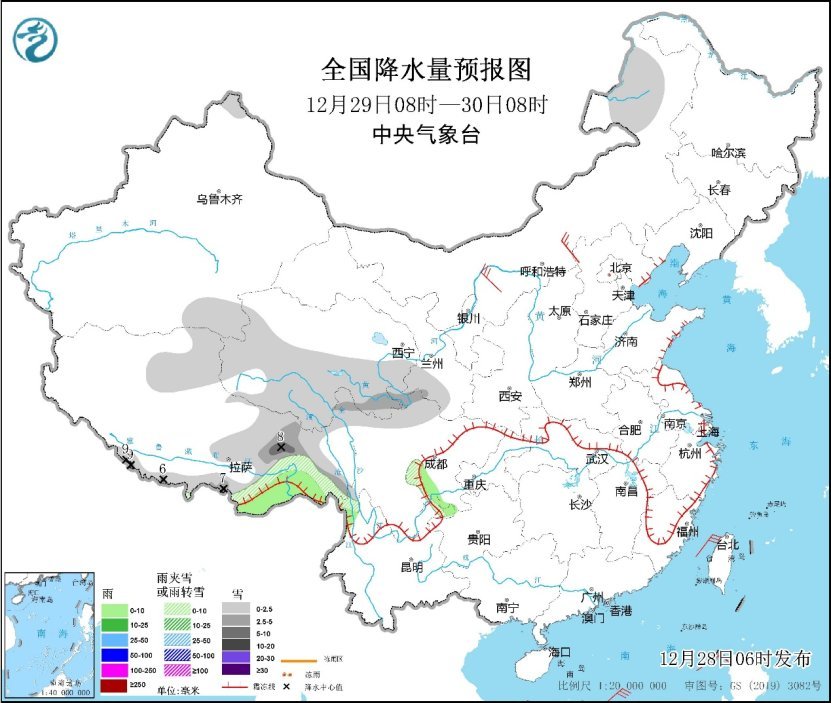 青藏高原等地仍有较强降雪 未来三天北方地区风力较大