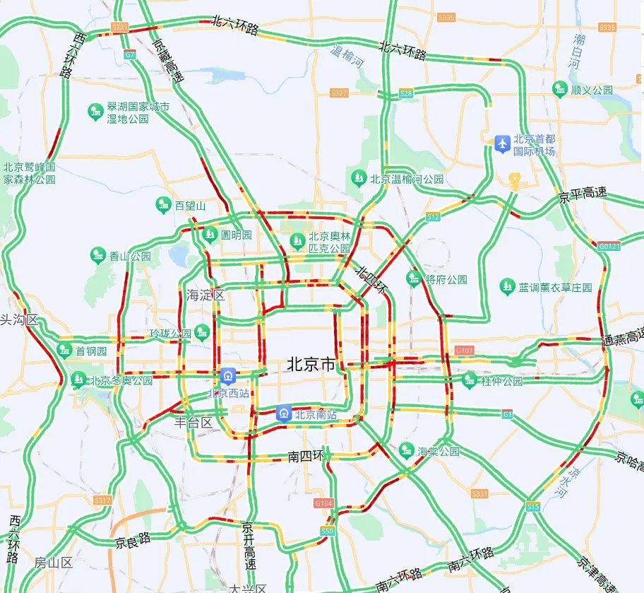 没忘吧？明天北京限行尾号轮换了！下周这些路段车流量大→