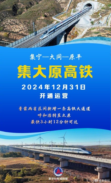 集大原高铁开通运营