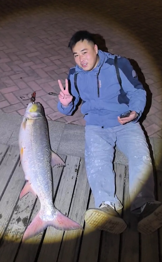男子钓到半人高的鱼,寒风中绕城5小时炫耀!网友评论亮了 男子钓到半人高的鱼,寒风中绕城5小时炫耀!网友评论亮了