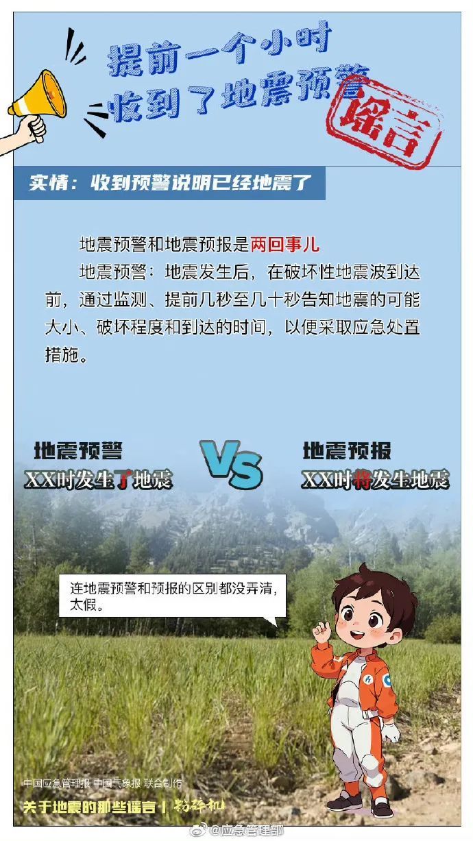 提前一小时收到了地震预警?磁铁可预测地震?这些地震谣言不要信 提前一小时收到了地震预警?磁铁可预测地震?这些地震谣言不要信