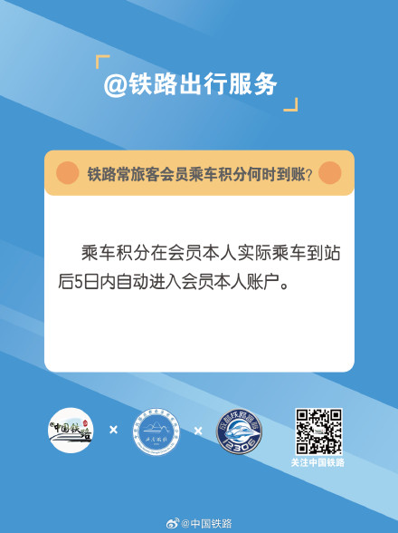 铁路常旅客会员乘车积分何时到账？