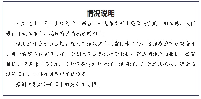 道路立杆上摄像头密密麻麻，网友担心过度抓拍！警方回应