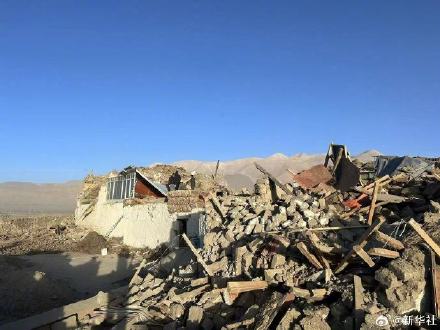 注意安全！西藏日喀则地震救援现场图