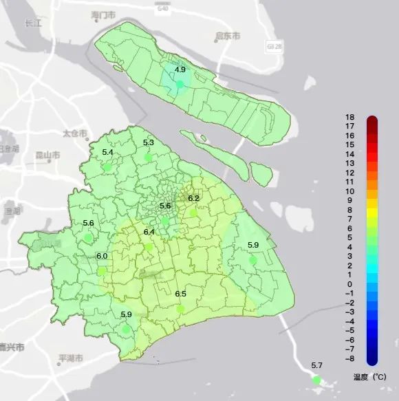 上海市多区发布霜冻、低温预警！明早气温会进一步下降，郊区有薄冰或冰冻