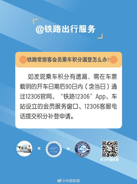 铁路常旅客会员乘车积分漏登怎么办？