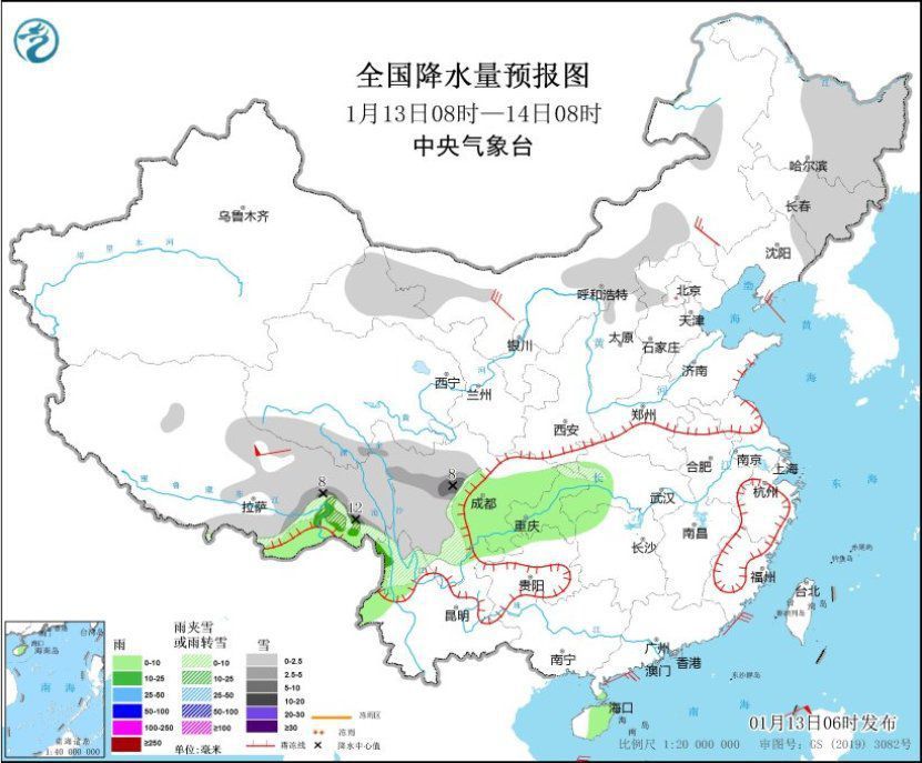 西藏东部及川西高原有较强降雪 冷空气南下影响我国