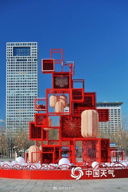 北京街头张灯结彩