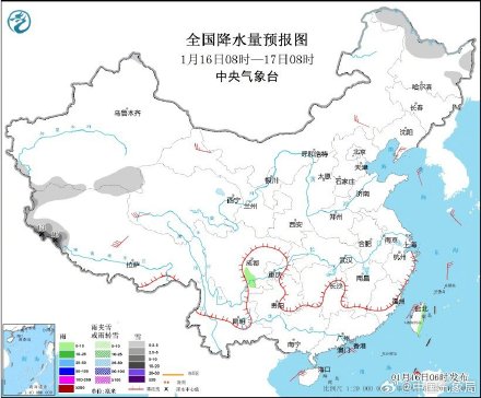 东部南部海域有大风 全国大部地区降水稀少