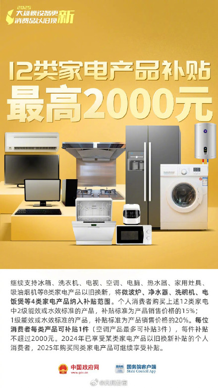 一组图看懂以旧换新最新政策